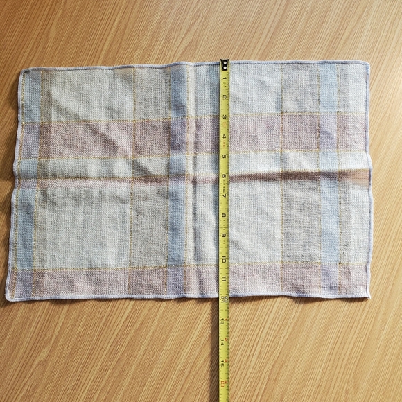 Plaid metallic cloth napkins, placemat Easter spring - Picture 8 of 8